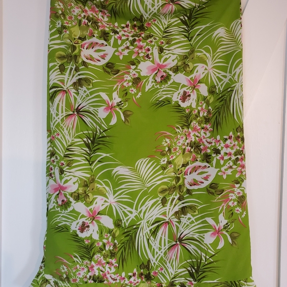 Vintage green floral midi skirt - Picture 5 of 6